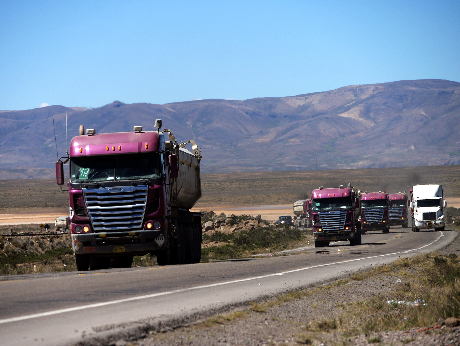 convoie minier à Pampa cañahua