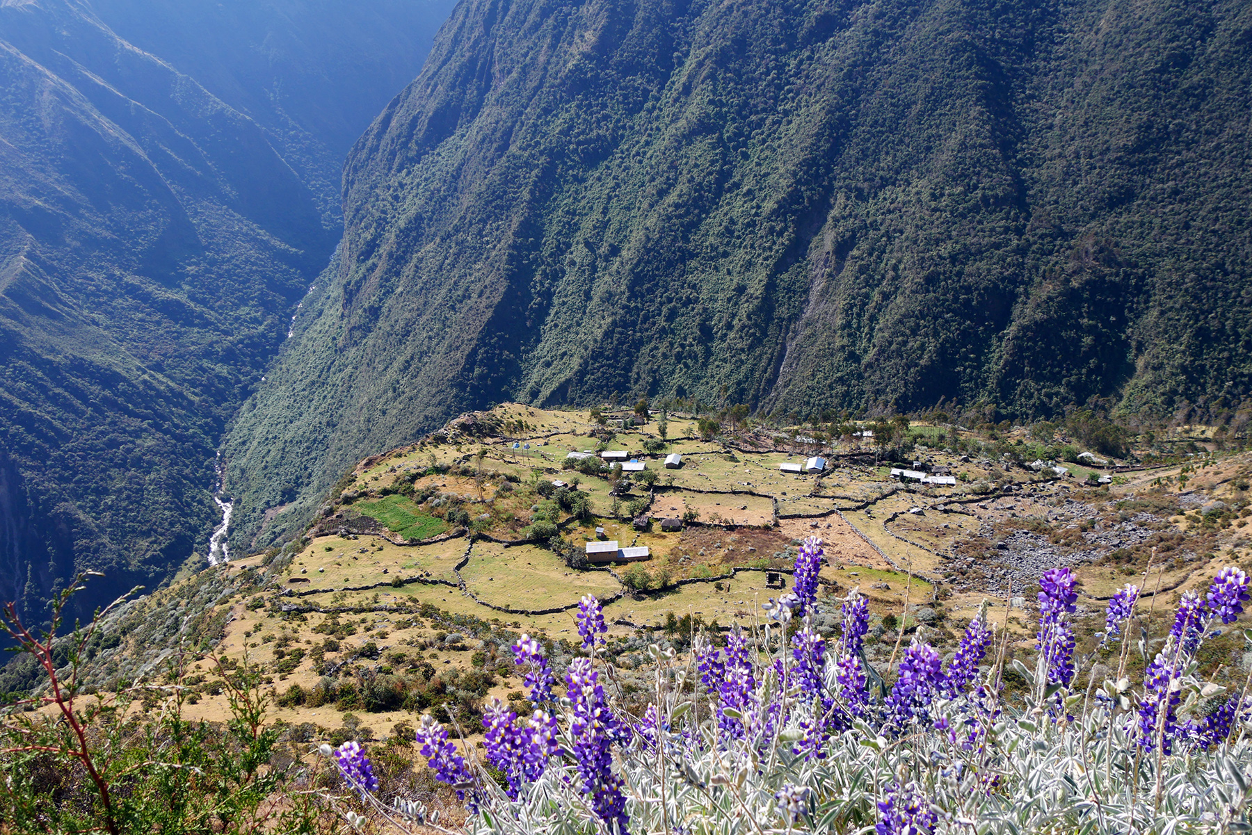vue de Yanama dans la cordillère Vilcabamba