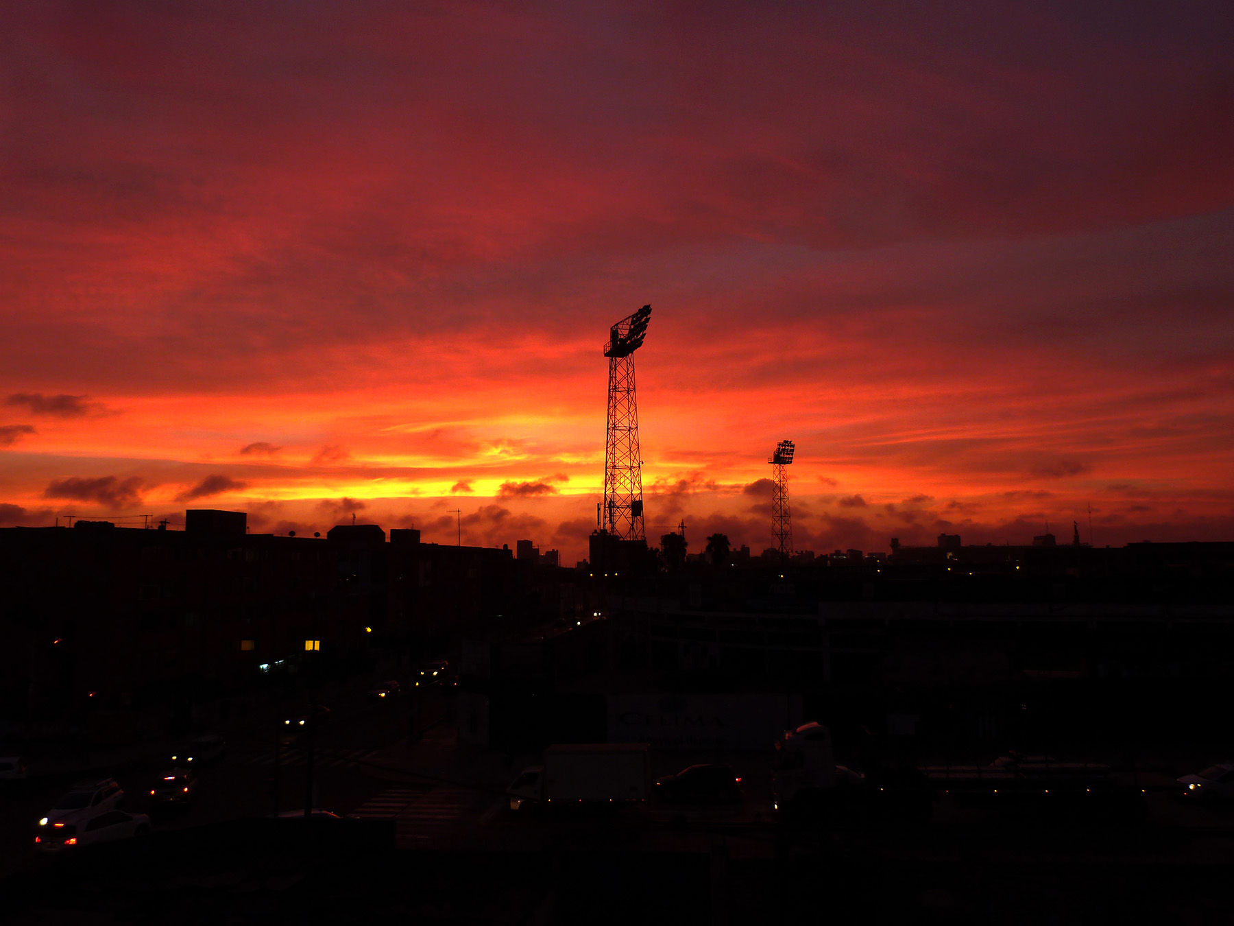 coucher de soleil à la Victoria Lima
