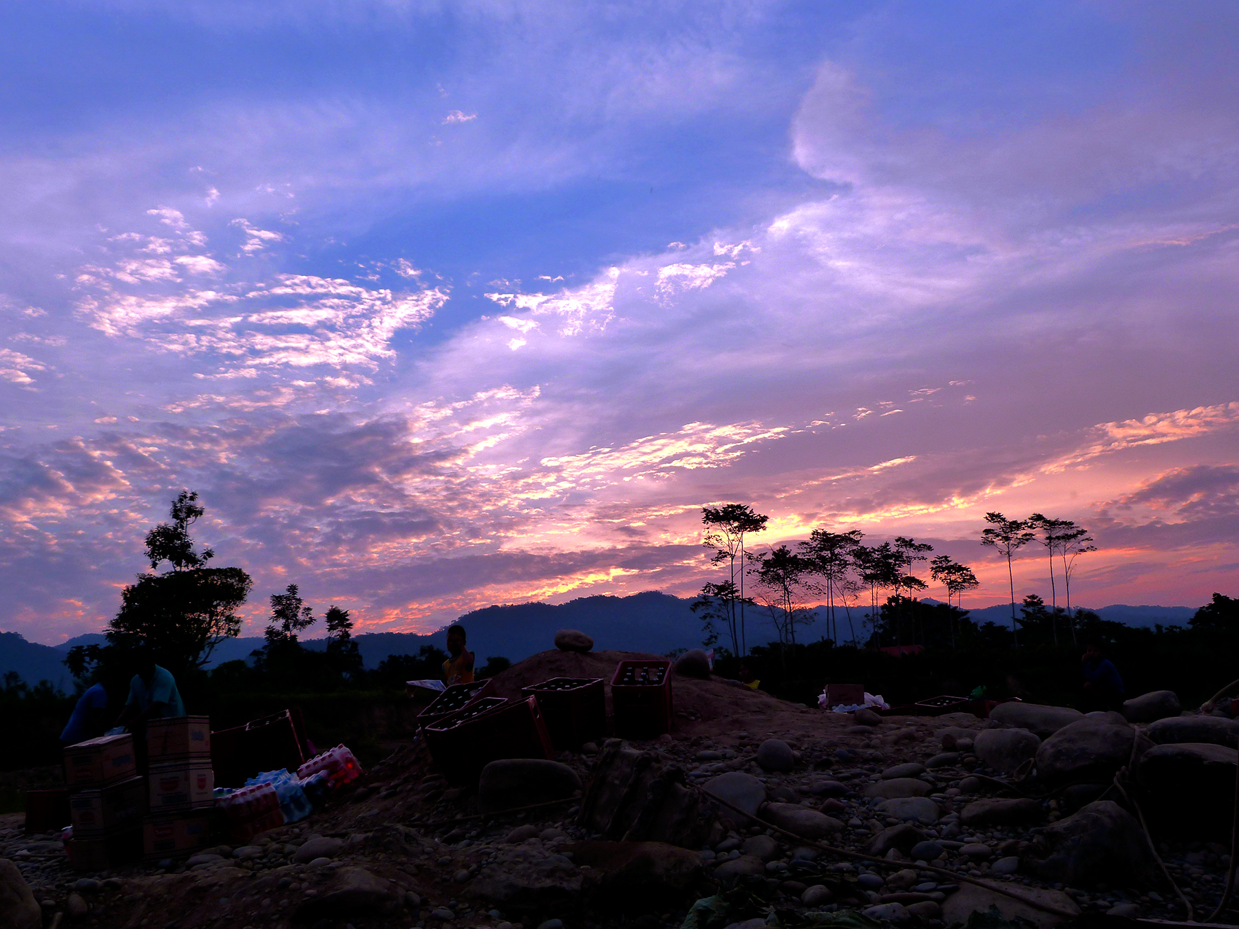 coucher de soleil à Betania